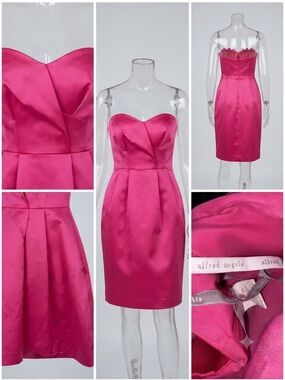 Alfred Angelo Fuchsia Strapless Sheath Dress